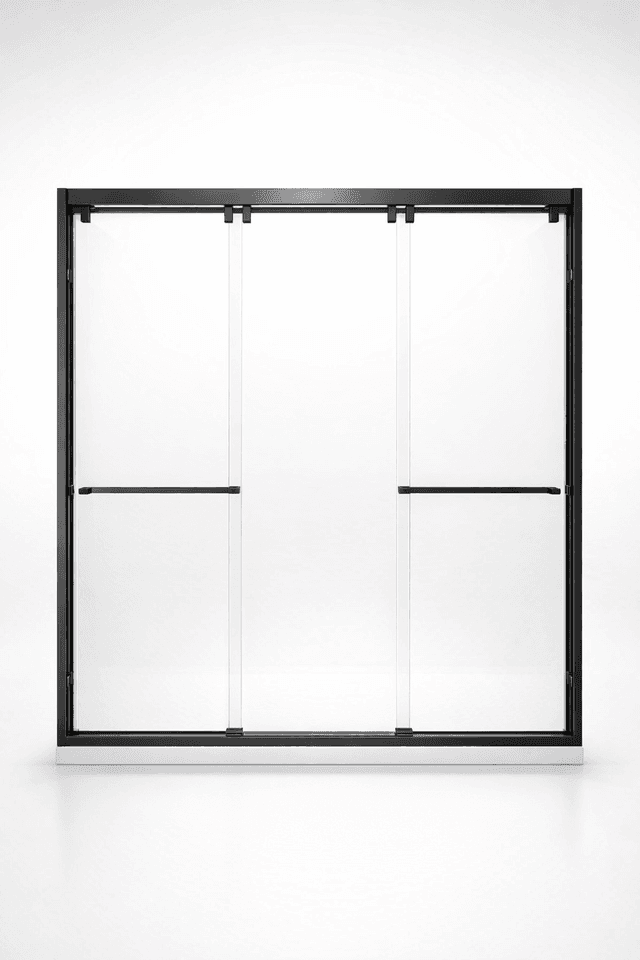 304不鏽鋼三趟門 四滑輪吊夾