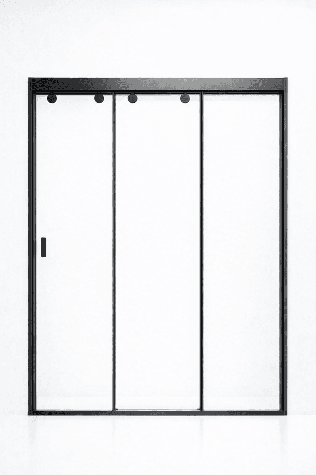 304不鏽鋼極窄邊框三趟門浴屏 ( 一梗兩趟)