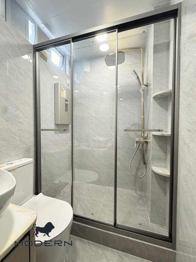 304不鏽鋼極窄邊框三趟門(不鏽鋼全包框)